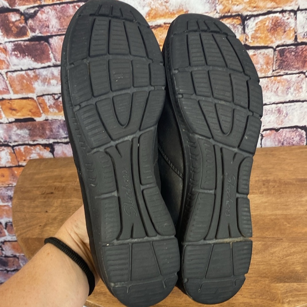 Skechers Women's Black BE-COOL Warmhearts Slip On Comfort Loafers Sz 10 - Picture 12 of 14